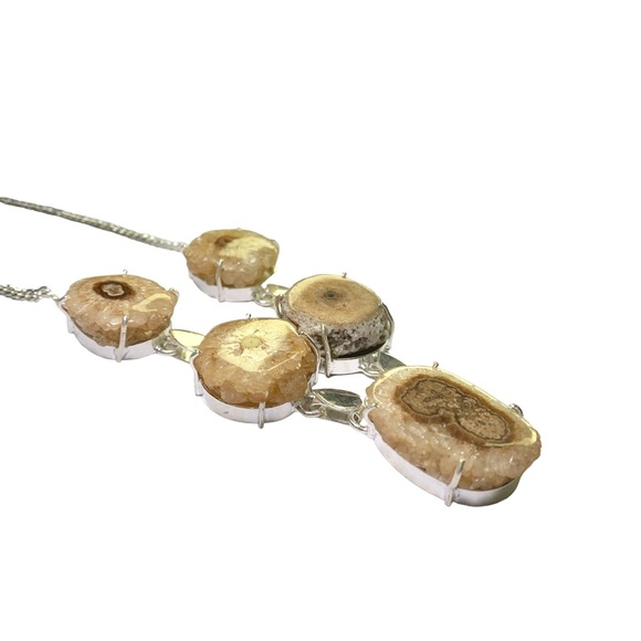 Tan Solar Quartz in a Handcrafted Necklace - Picture 3 of 6